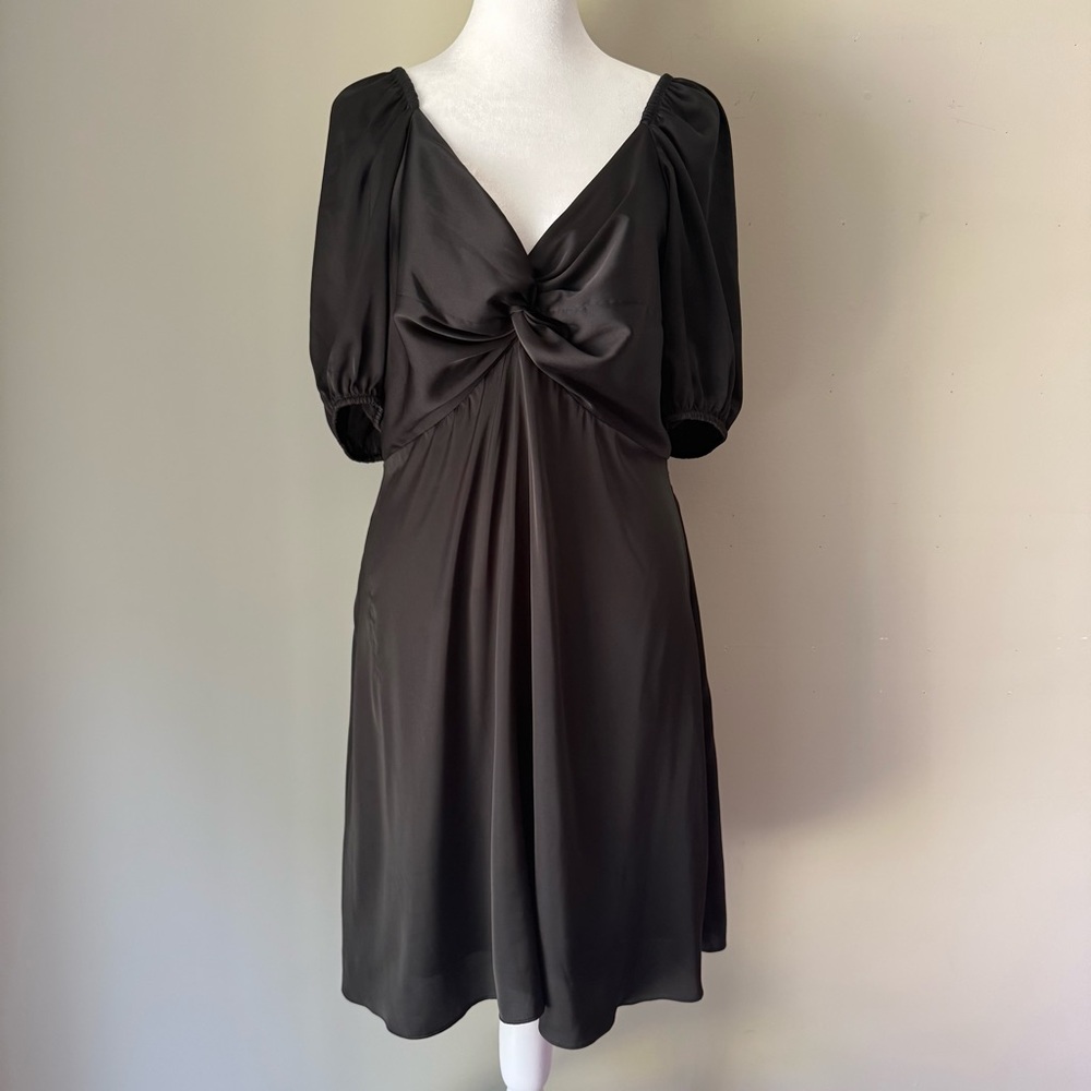 Puff-Sleeve Chic Black Dress